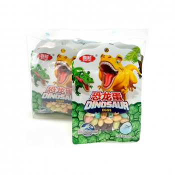 Конфета арт. 081320 Жевательные бобы "Яйца динозавра" 28 г 20 шт. в прозрачной кор.'*