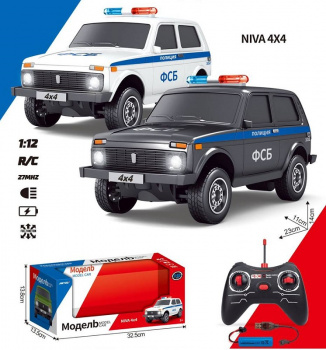 Машина на р/у арт. JY-4013 ФСБ ВАЗ Нива цвета микс, свет в кор._)~