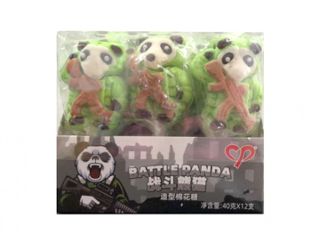 Маршмеллоу арт. 222222/ На палочке "Панда с автоматом" 40 г 12 шт. в открытой кор.*