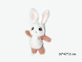 им Зайка арт. YE23815-35/24815-51/241210-3-209 Белый с рыжими лапами 40 см в пак.)