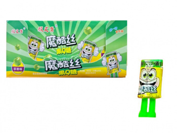 Конфета арт. 170516-1 Жидкая Коробочка на ножках "Яблоко" 20 г 20 шт. в зеленой кор.