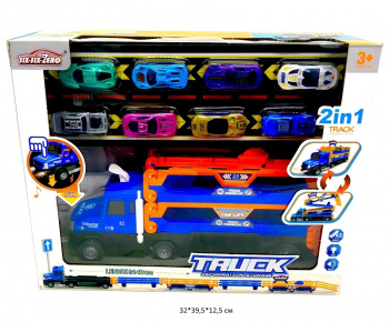 Набор машин арт. 660-S42 Автовоз-трансформер на бат. свет, звук в кор._