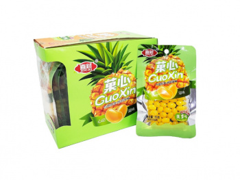 Конфета арт. 080361/080330-1 Жевательные бобы "Ананас" 35 г 20 шт. в кор.';#