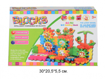 Конструктор арт. 2016 Блоки и шестеренки 84 дет. в кор._/60 шт./ Конструктор арт. 2016 Блоки и шестеренки 84 дет. в кор._/60 шт./