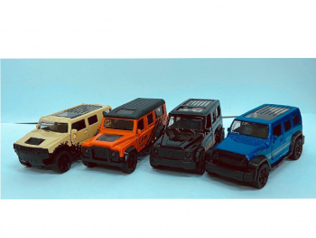 Модель металл. арт. 4331C Джип в ассортименте свет, звук (12 шт.) шоубокс~=