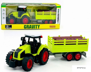 Трактор арт. 666-165C С бревнами в прицепе в кор.) Трактор арт. 666-165C С бревнами в прицепе в кор.)