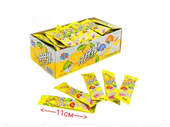 Конфета арт. 002138-2 Карамель на палочке "Апельсин со сливками" 320 г в кор.