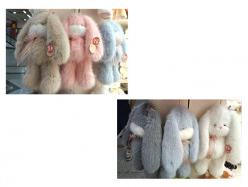 им Зайка арт. 209055 Норковый длинные уши цвета микс 45 см в пак.