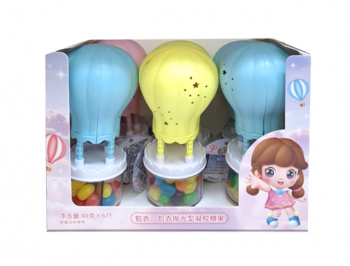 Конфета арт. 71909/71671 "Воздушный шар" жевательная драже в банке, 6 шт в кор