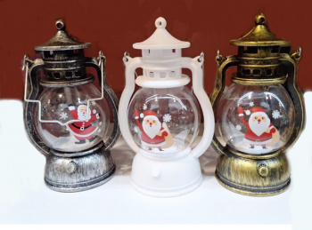 Фонарь Новогодний арт. 69086-502 В ассортименте 12 см свет (12 шт.) шоубокс