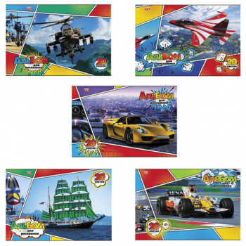 кс_Альбом для рисования, А4, 20 листов, 104292 скоба, обложка офсет, HATBER 205х290 мм A212400