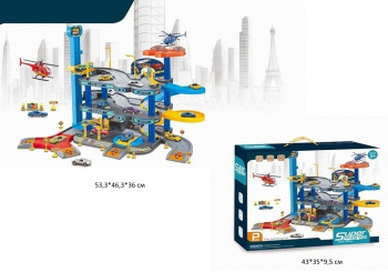 Парковка арт. P7988 Многоуровневая вертолет, машины в кор. 43*35*9,5