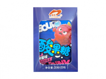 Конфета арт. 102149 Кислая "Малина" 20 г 20 шт. в кор.