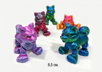 Фигурка 3Д арт. WT-478-601 Собака подвижная цвета микс 8,5 см в пак.