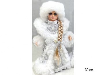 Снегурочка арт. DB88-12-601 В серебристой шубке муз. 30 см в кор. Снегурочка арт. DB88-12-601 В серебристой шубке муз. 30 см в кор.