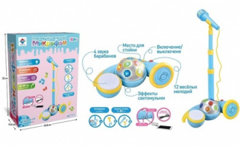 Микрофон арт. 2825E Свет, звук в коробке 32*23,8*10,8 /36 шт./ Микрофон арт. 2825E Свет, звук в коробке 32*23,8*10,8 /36 шт./