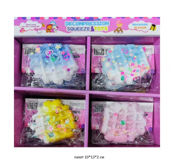 Антистресс арт. ABC-A5/2210-1039 Вафля мальтоза цвета микс в пак. (16 шт.) шоубокс•)=