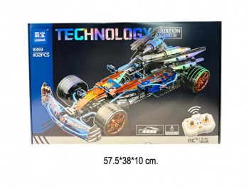 Конструктор арт. 8393 Автомобиль 1102 дет. на р/у в кор.•