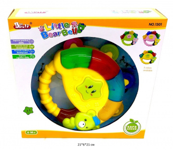 Бубен арт. 1301 "Медведь-весельчак" на батар. свет, звук в кор._ Бубен арт. 1301 "Медведь-весельчак" на батар. свет, звук в кор._