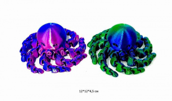 Фигурка 3Д арт. LK3499-3D Осьминог цвета микс подвижная в пак._