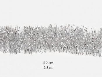 Мишура арт. 37#007 d 8 см Серебро 2,3 м 1 шт. (10 шт. в упак.) Мишура арт. 37#007 d 8 см Серебро 2,3 м 1 шт. (10 шт. в упак.)