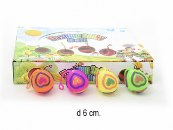 Мяч ежик арт. 8299-2 Сердце 6,5 см свет., звук (24 шт.) в кор._ Мяч ежик арт. 8299-2 Сердце 6,5 см свет., звук (24 шт.) в кор._