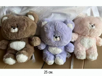 им Медведь арт. 209042 С белым животом 25 см цвета микс в пак.