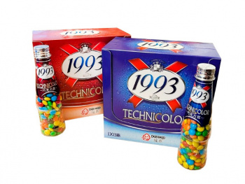 Конфета арт. 950244 Драже шоколад "1993" 75 г в бутылке 8 шт. в кор.*