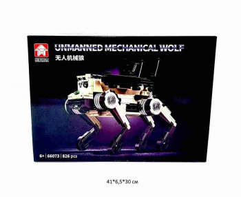 Конструктор арт. 66073 Робот-волк 826 дет. в кор._