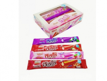 Конфета арт. 872100 Жевательная Трубочка-тянучка с начинкой Ассорти 15 г 20 шт. в кор.'#