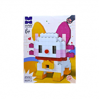 Конструктор арт. 85081 Микро Кот с желто-розовыми ушами 500 дет. в кор.=